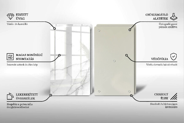 Kuchynská doska veľká zo skla Mramorové kamenné pozadie
