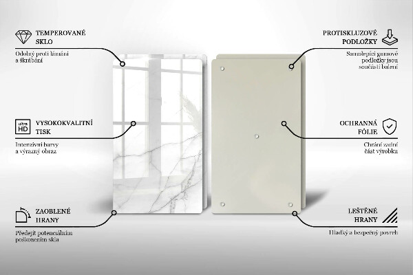 Kuchynská doska veľká zo skla Mramorové kamenné pozadie