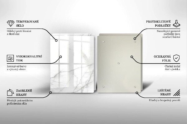 Kuchynská doska veľká zo skla Mramorové kamenné pozadie