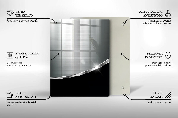 Sklenená doska na krájanie Modrá farba
