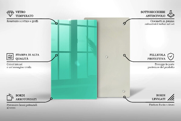 Sklenená doska na krájanie Zelená farba