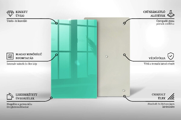 Sklenená doska na krájanie Zelená farba