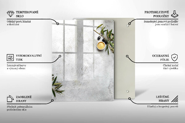 Sklenená doska na krájanie Zelená farba