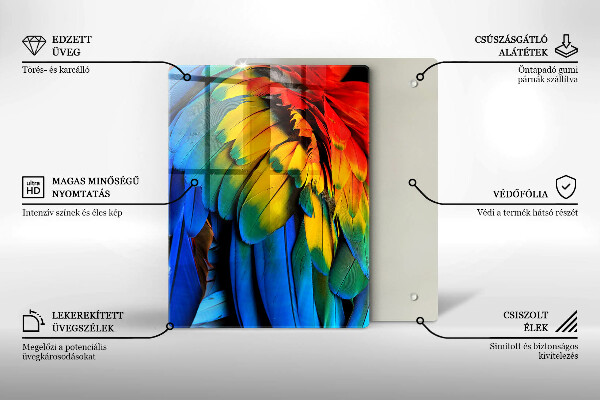 Sklenená doska na krájanie námornícka modrá