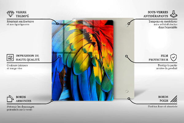 Sklenená doska na krájanie námornícka modrá