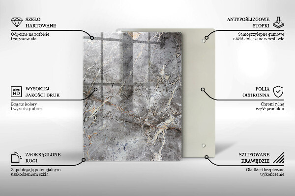 Sklenená doska na krájanie Modrá farba
