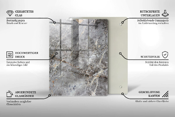 Sklenená doska na krájanie Modrá farba