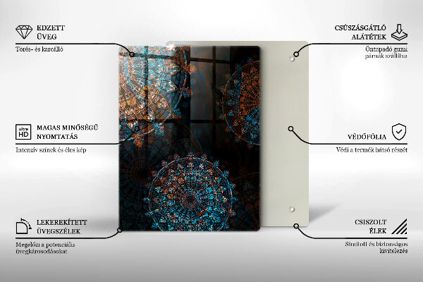 Sklenená doska na krájanie Čierna farba