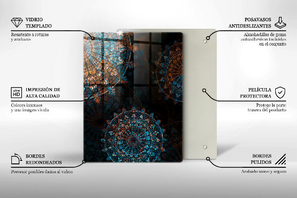 Sklenená doska na krájanie Čierna farba