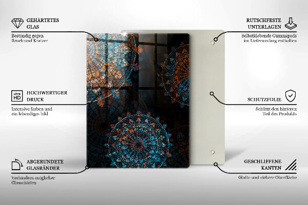 Sklenená doska na krájanie Čierna farba