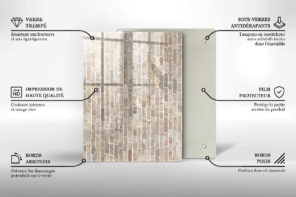 Sklenená doska na krájanie Červená farba