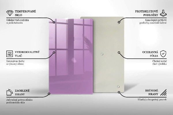 Sklenená doska na krájanie Fialová farba