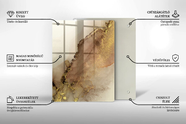 Sklenená doska na krájanie Fialová farba