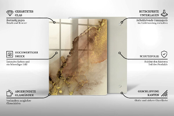 Sklenená doska na krájanie Fialová farba