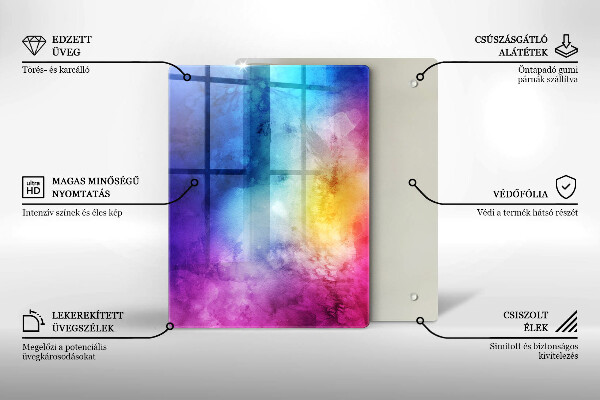 Sklenená doska na krájanie Ružová farba