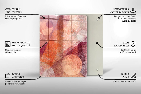 Sklenená doska na krájanie Oranžová farba
