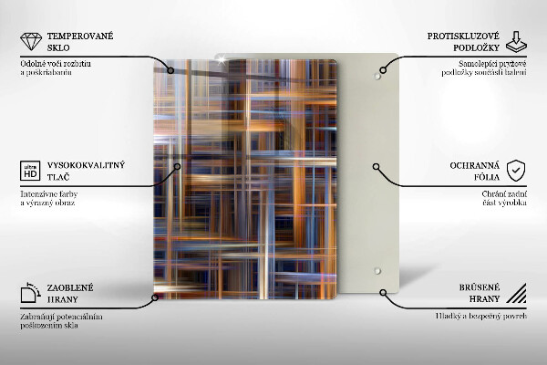 Sklenená doska na krájanie Žltá