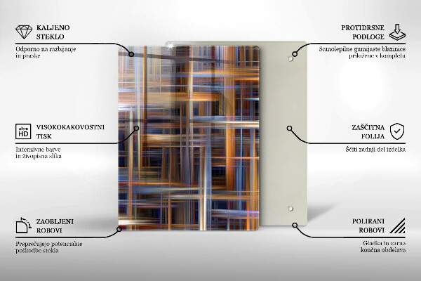 Sklenená doska na krájanie Žltá