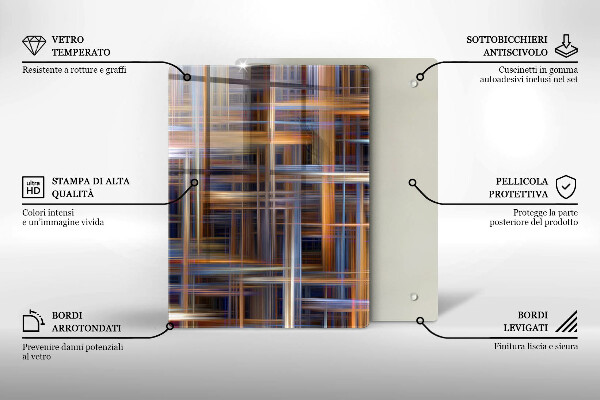 Sklenená doska na krájanie Žltá