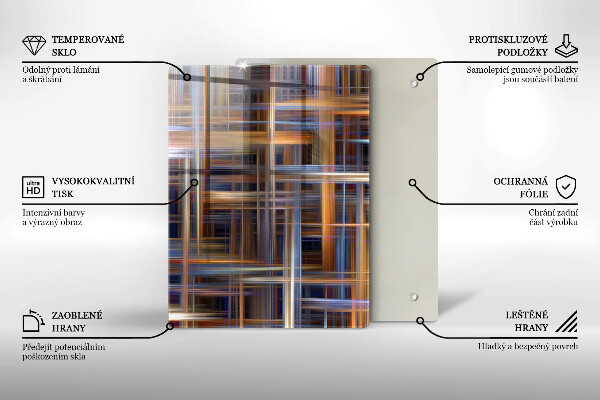 Sklenená doska na krájanie Žltá