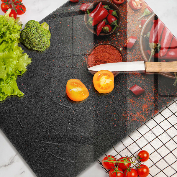 Kuchynská doska zo skla Červené chilli papričky