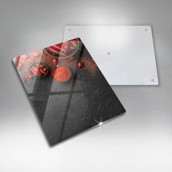 Kuchynská doska zo skla Červené chilli papričky