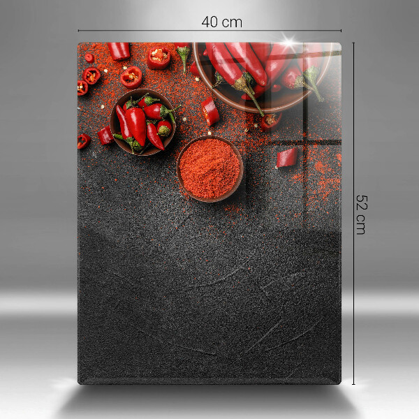 Kuchynská doska zo skla Červené chilli papričky