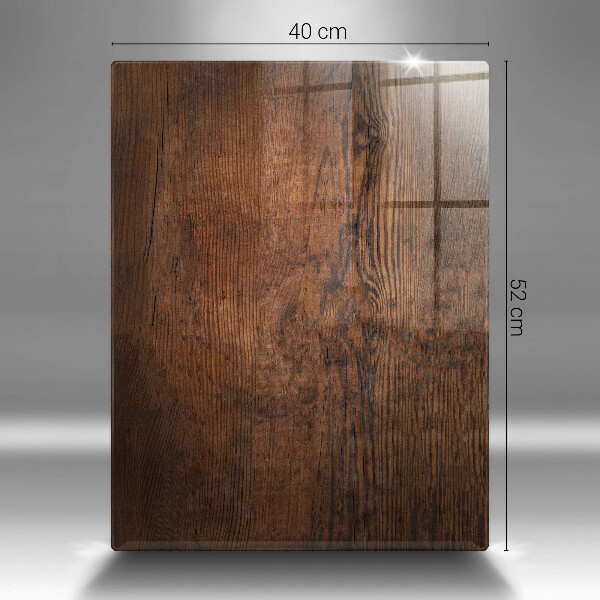 Kuchynská doska zo skla Doska z tmavého dreva