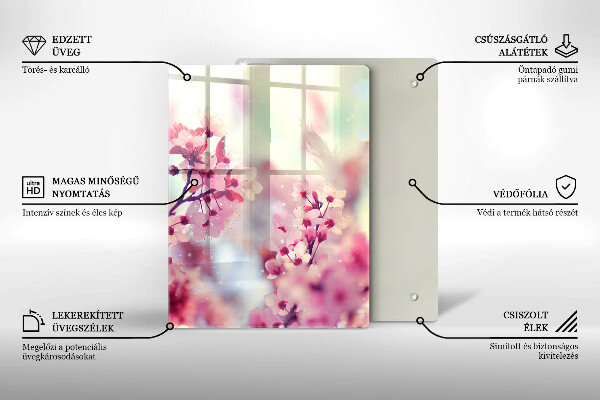 Kuchynská doska zo skla Doska z tmavého dreva
