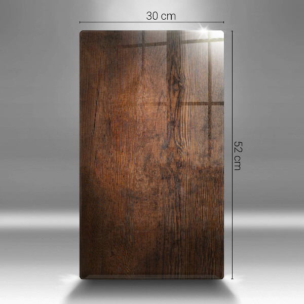 Kuchynská doska zo skla Doska z tmavého dreva