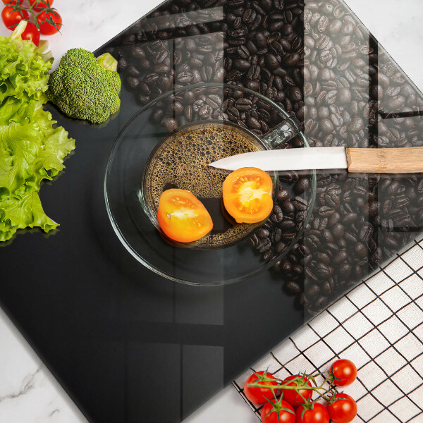 Kuchynská doska zo skla Káva a fazuľa