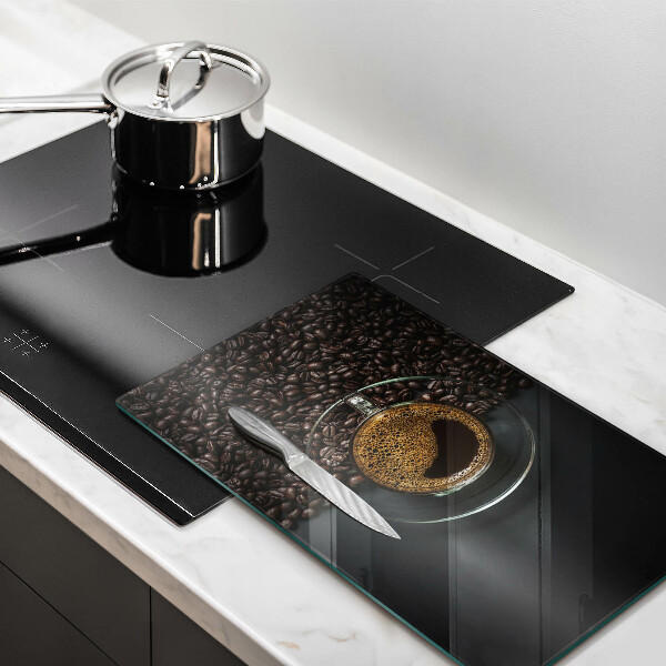 Kuchynská doska zo skla Káva a fazuľa