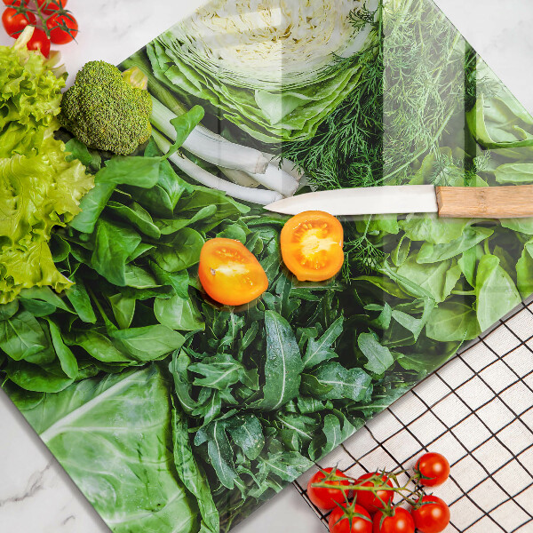 Kuchynská doska zo skla Zelená zelenina