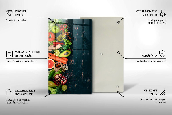 Kuchynská doska zo skla Ovocie a zelenina