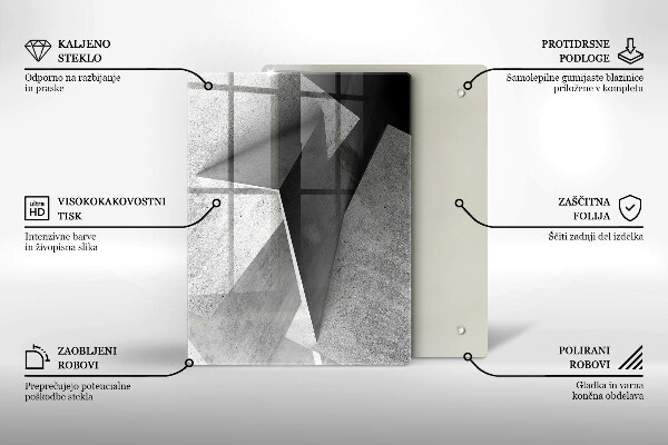 Sklenená doska na krájanie Textúra dreva