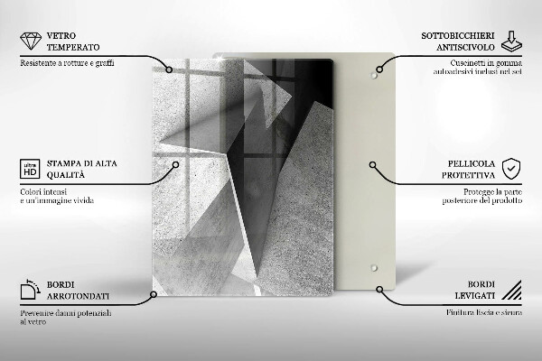 Sklenená doska na krájanie Textúra dreva