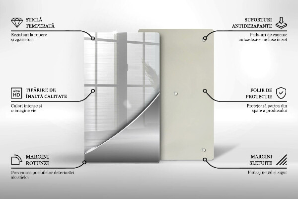 Kuchynská doska zo skla Kovové tvary