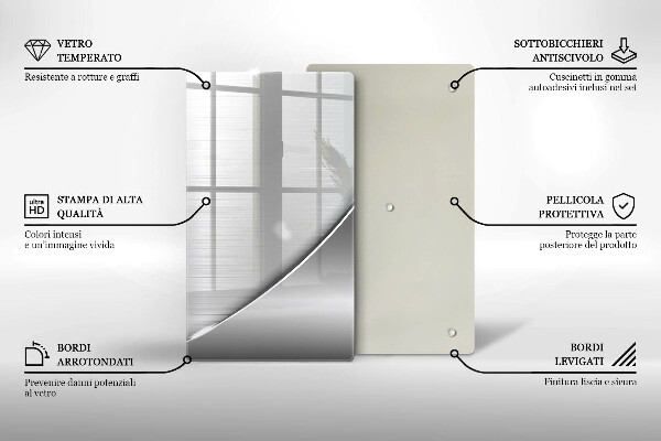 Kuchynská doska zo skla Kovové tvary