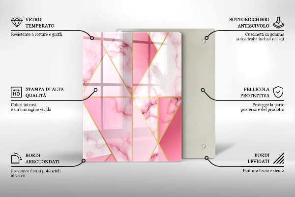 Kuchynská doska zo skla Boho geometrické tvary