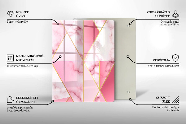 Kuchynská doska zo skla Boho geometrické tvary