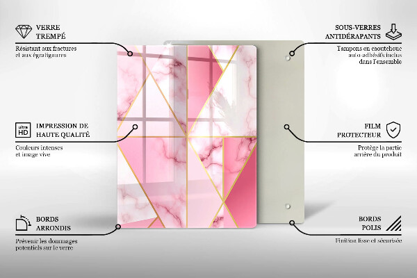 Kuchynská doska zo skla Boho geometrické tvary