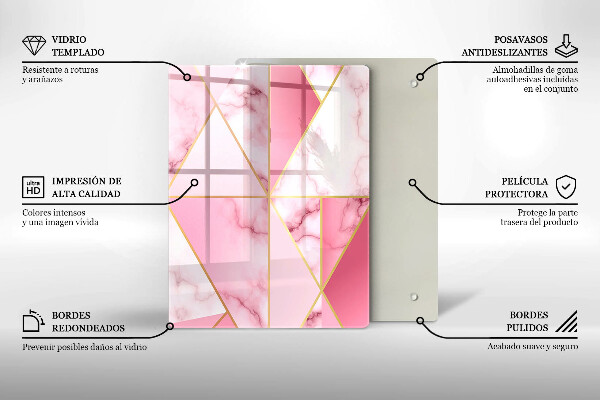 Kuchynská doska zo skla Boho geometrické tvary