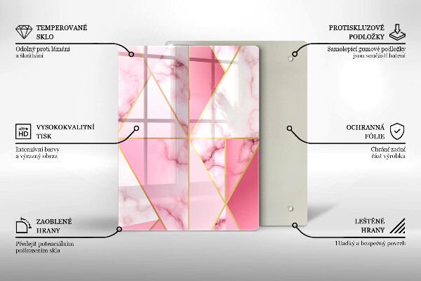 Kuchynská doska zo skla Boho geometrické tvary