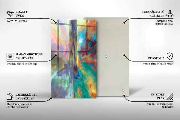 Kuchynská doska zo skla Farebná obloha