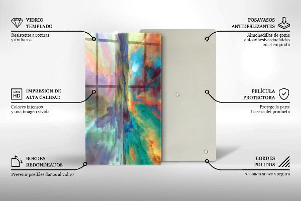 Kuchynská doska zo skla Farebná obloha