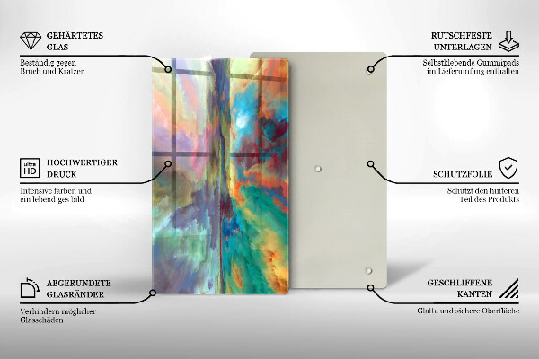 Kuchynská doska zo skla Farebná obloha