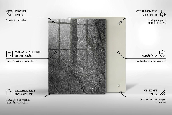 Kuchynská doska zo skla Vlny morskej vody