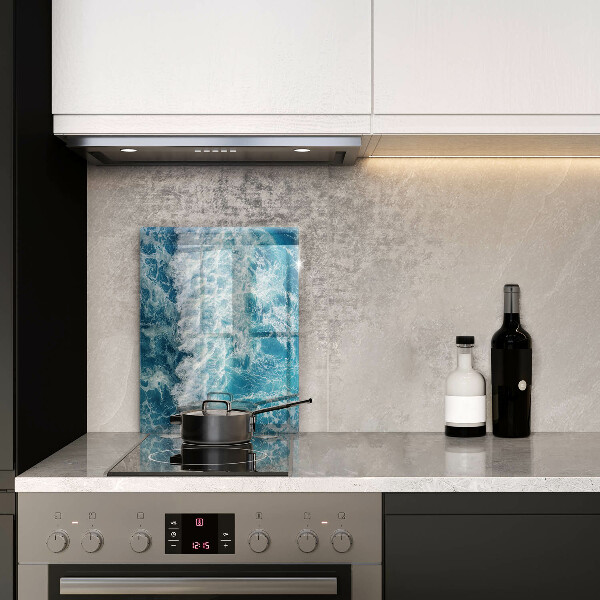 Kuchynská doska zo skla Vlny morskej vody