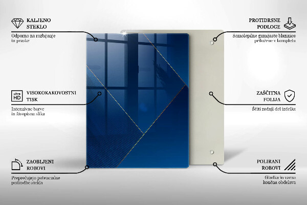 Sklenená doska na krájanie Geometrické prvky
