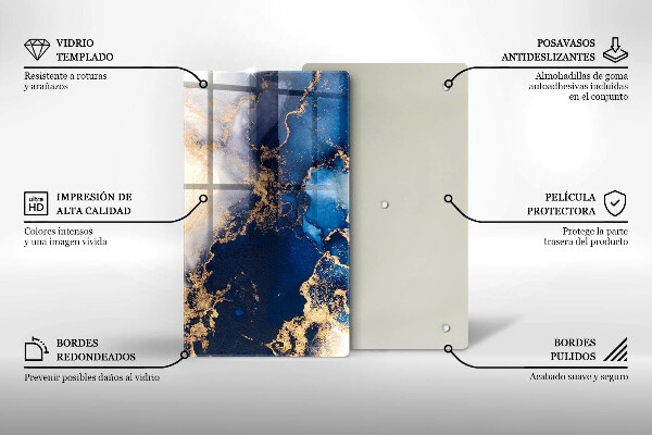 Sklenená doska na krájanie Elegantné pozadie a zlato